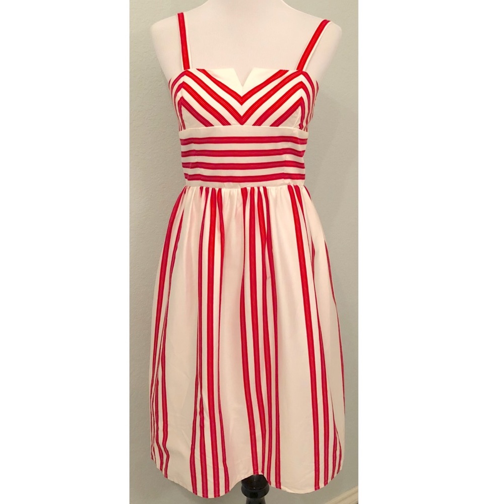 Cato Red Striped Dress